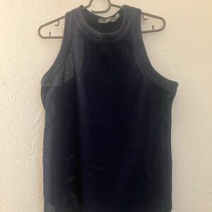 Adidas by Stella McCartney Navy Mesh Performance Tank